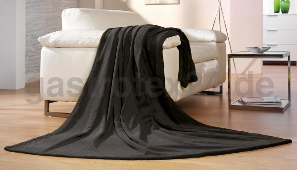 Mikrofaserdecke Memphis Premium schwarz